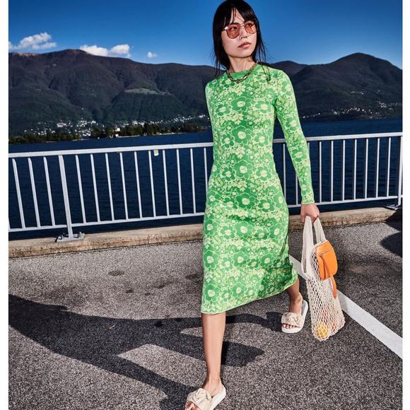 Zara | Dresses | Zara Floral Jacquard Lime Green Knit Midi Dress Mod Print U33 | Poshmark Zara | Dresses | Zara Floral Jacquard Lime Green Knit Midi Dress Mod Print U33 | Poshmark
